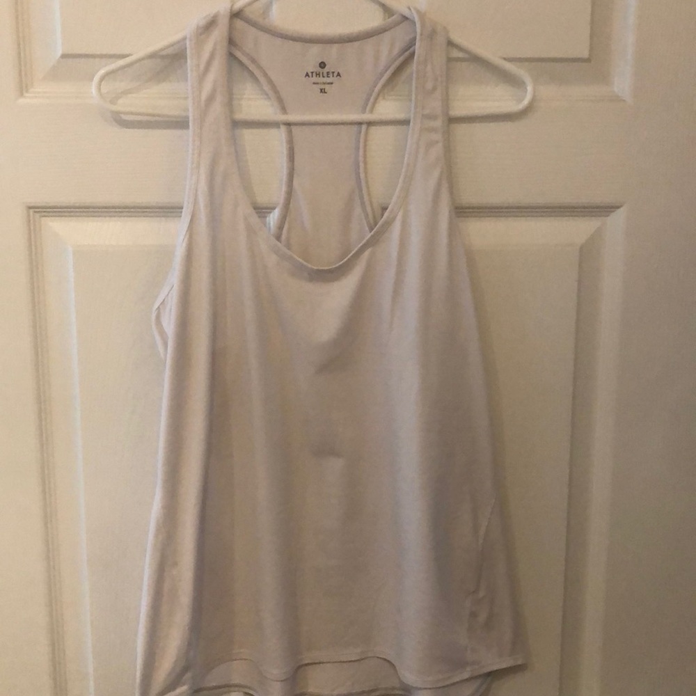 Athlete white tank XL